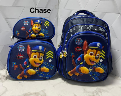 Trío 3D Morral + Lonchera + Cartuchera DE REGRESO A CLASES 📚📚📓📔📕📗📘